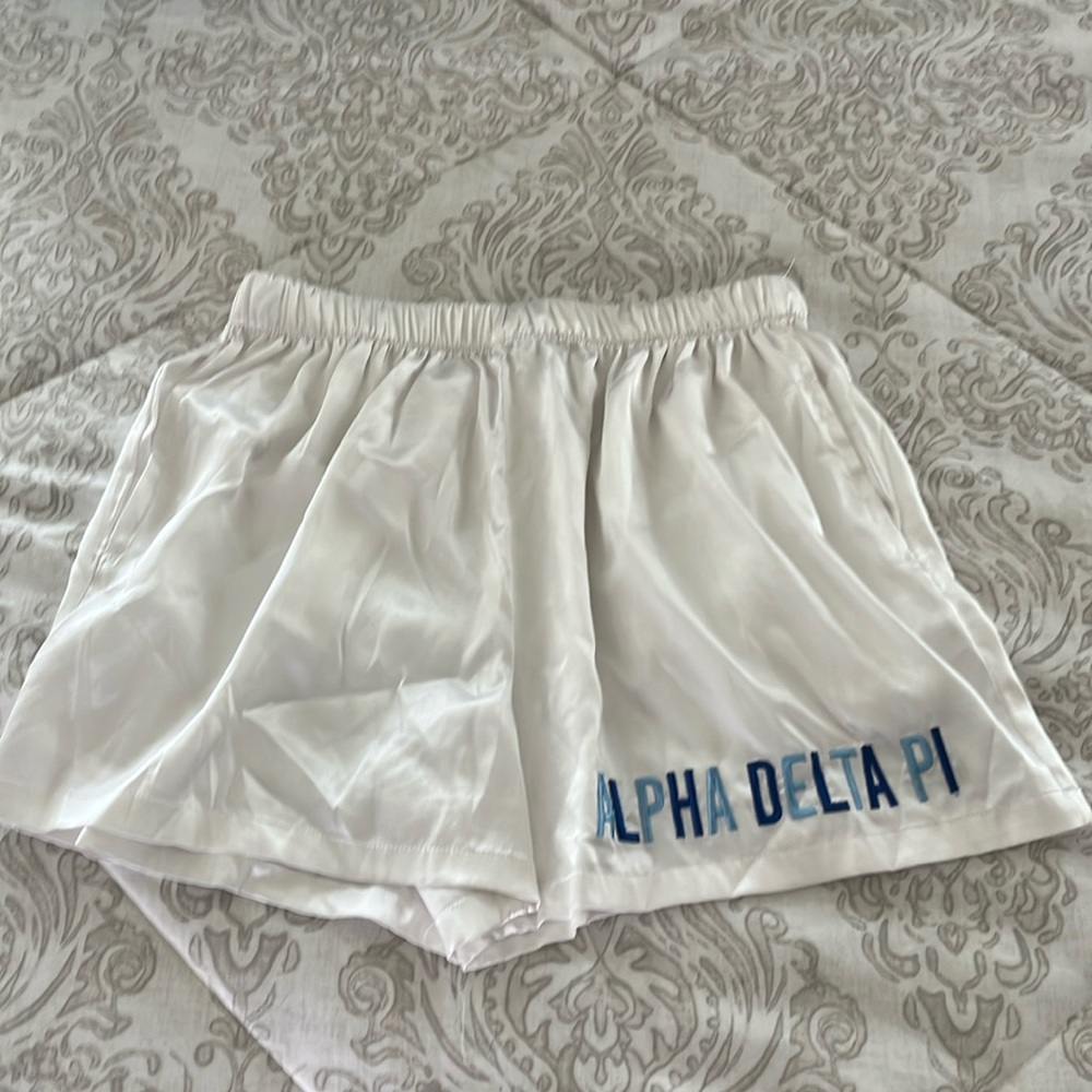 ADPi Satin PJ short - medium - Over the Moon brand EUC